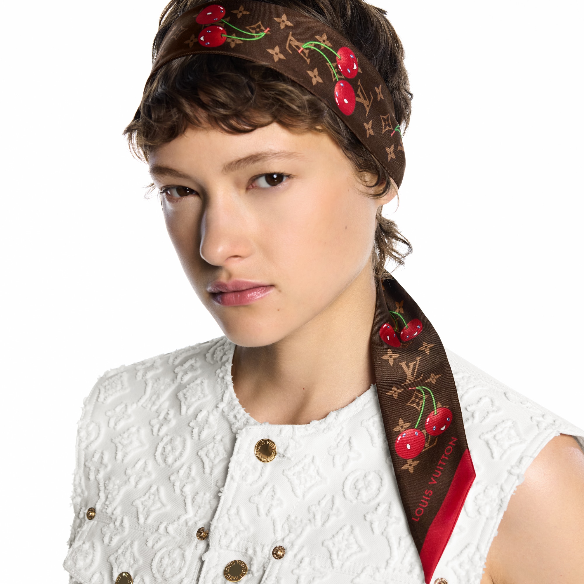 Bandana Monogram Cerise LV x TM S00 Mujer Accesorios Pañuelos de seda y bandanas | LOUIS VUITTON (Zoom de producto)