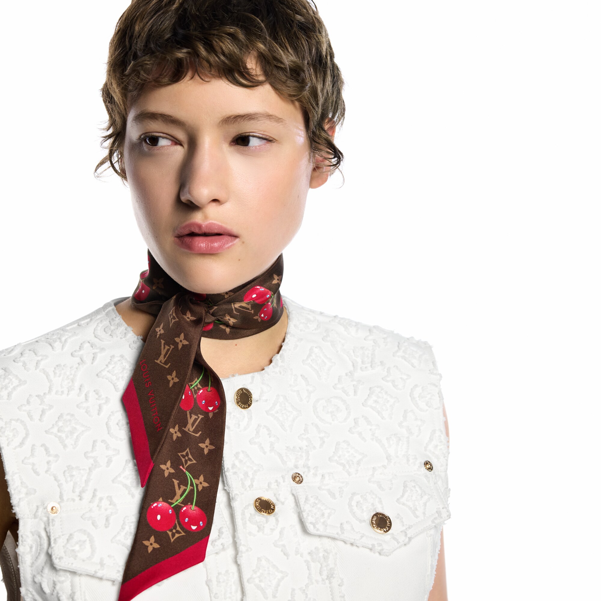 Bandana Monogram Cerise LV x TM S00 Mujer Accesorios Pañuelos de seda y bandanas | LOUIS VUITTON (Zoom de producto)