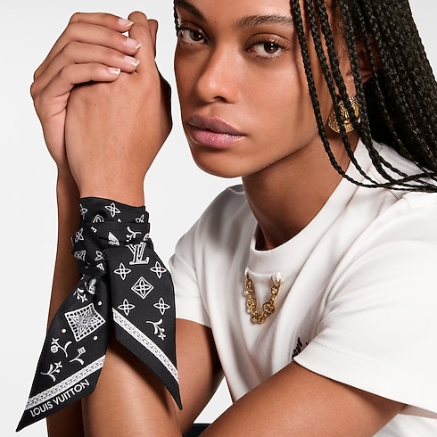 Bandana Monogram Romance BB S00 Mujer Accesorios Pañuelos de seda y bandanas | LOUIS VUITTON (Zoom de producto)
