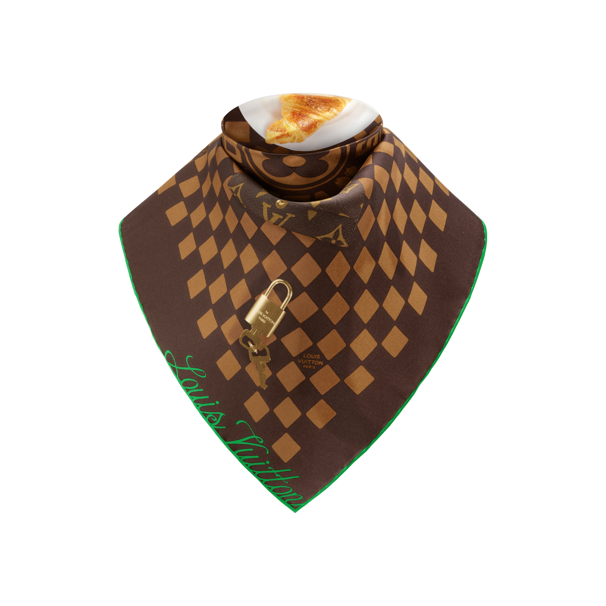 Bandana Parisian Breakfast S00 Hombre Accesorios Seda y bandanas | LOUIS VUITTON (Zoom de producto)