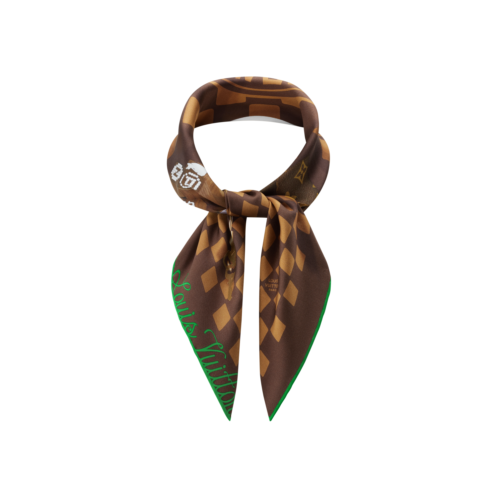 Bandana Parisian Breakfast S00 Hombre Accesorios Seda y bandanas | LOUIS VUITTON (Zoom de producto)