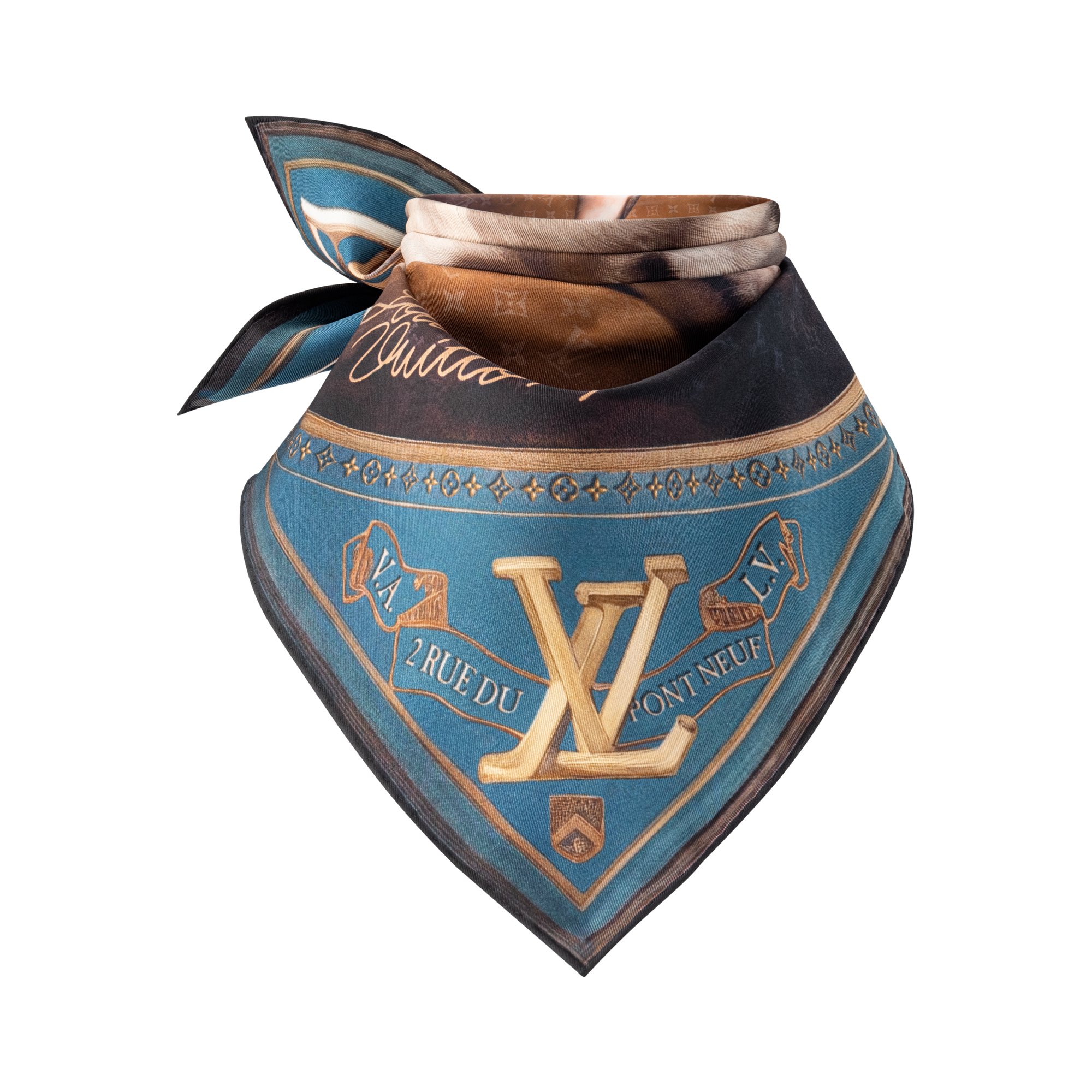 Bandana Portrait of a Dog S00 Hombre Accesorios Seda y bandanas | LOUIS VUITTON (Zoom de producto)