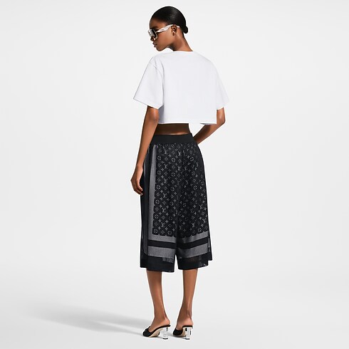 Bermudas de malla con forro Monogram Mujer Novedades Mujer } | LOUIS VUITTON (Zoom de producto)