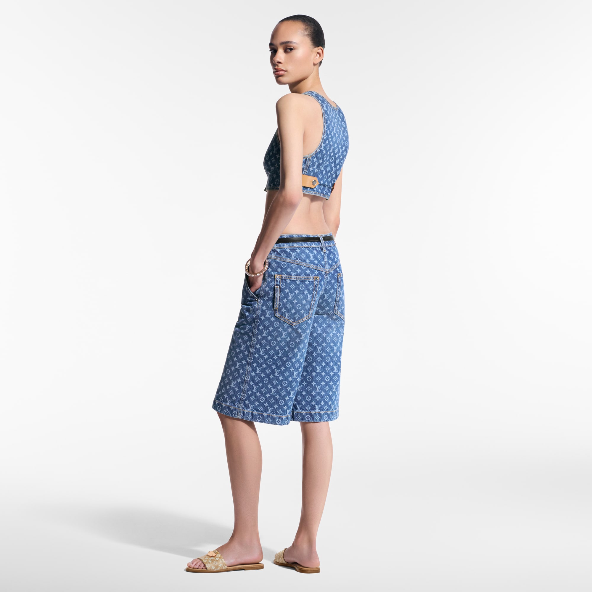 Bermudas vaqueras Monogram  Mujer Prêt-à-Porter Faldas y pantalones cortos | LOUIS VUITTON (Zoom de producto)