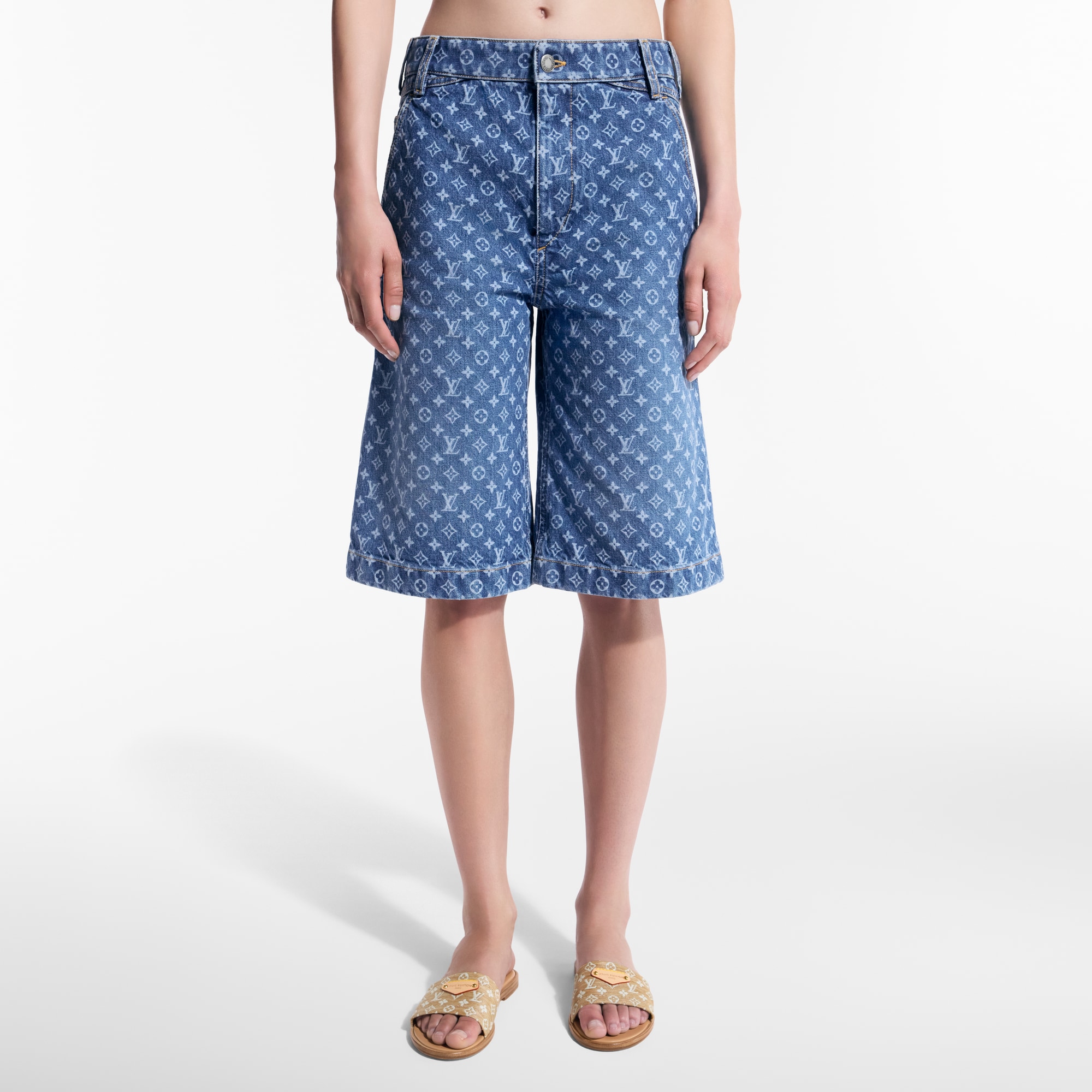 Bermudas vaqueras Monogram  Mujer Prêt-à-Porter Faldas y pantalones cortos | LOUIS VUITTON (Zoom de producto)
