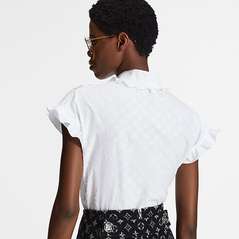 Blusa con volantes Mujer Prêt-à-Porter Tops | LOUIS VUITTON (Zoom de producto)