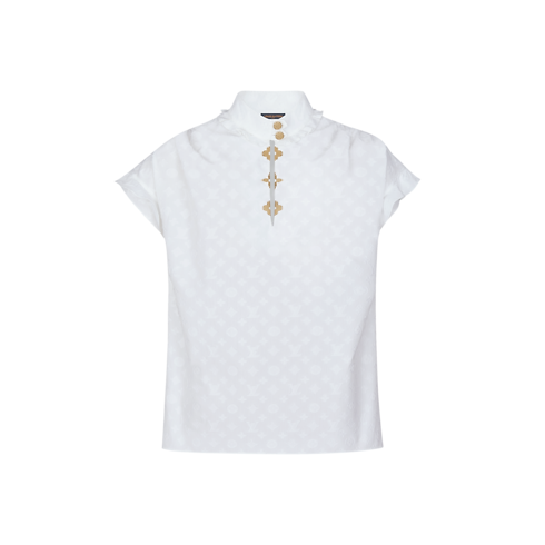 Blusa con volantes Mujer Prêt-à-Porter Tops | LOUIS VUITTON (Zoom de producto)