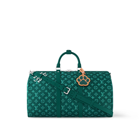 Bolsa de viaje Keepall 50 con bandolera Monogram Heritage Hombre Bolsos Todas las colecciones | LOUIS VUITTON (Zoom de producto)