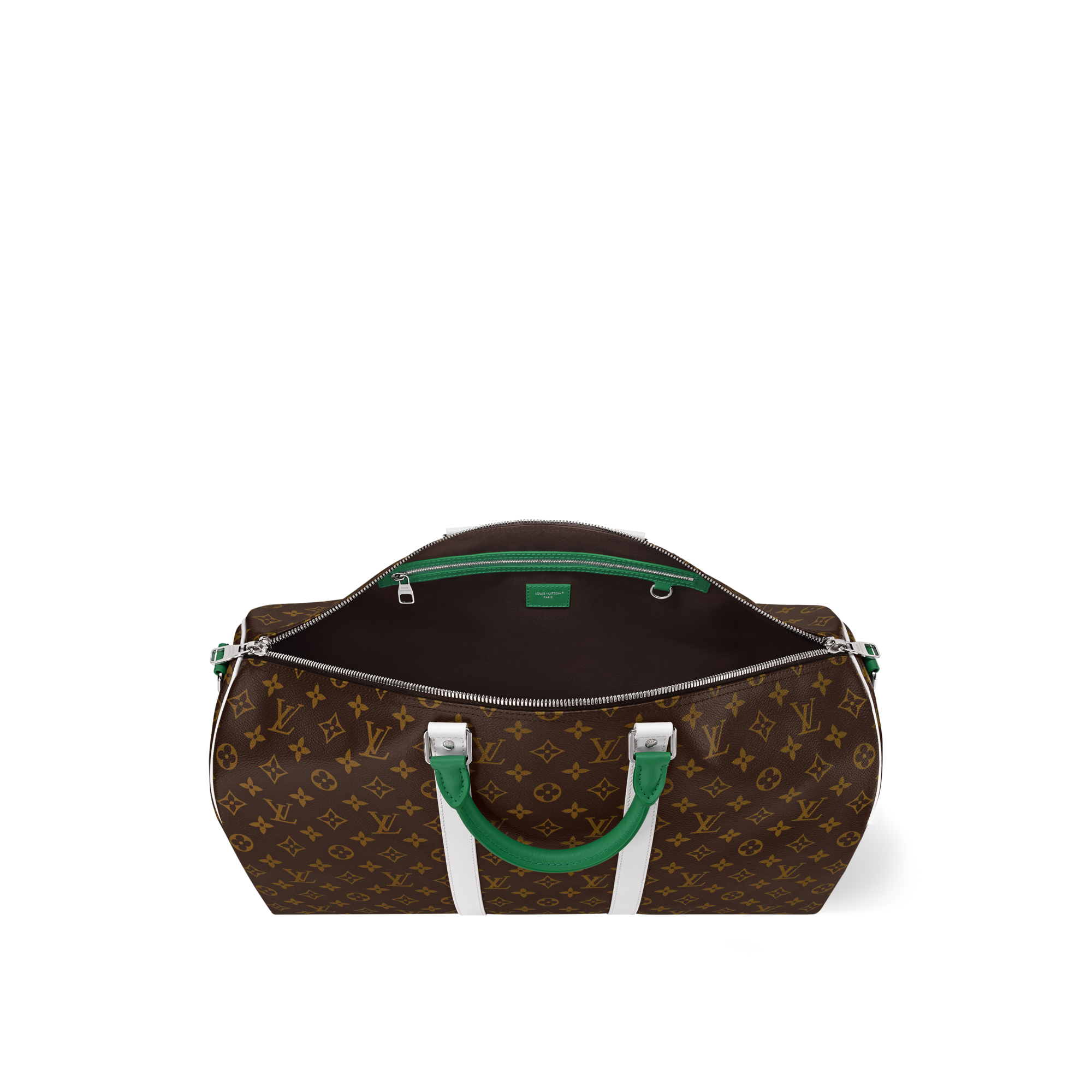 Bolsa de viaje Keepall 50 con bandolera Lona Monogram Macassar Bolsos y pequeña marroquinería Bolso de hombre LV Icons | LOUIS VUITTON (Zoom de producto)