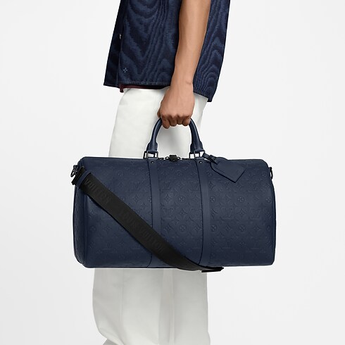 Bolsa de viaje Keepall 50 con bandolera Monogram Shadow Bolsos y pequeña marroquinería Bolso de hombre LV Icons | LOUIS VUITTON (Zoom de producto)