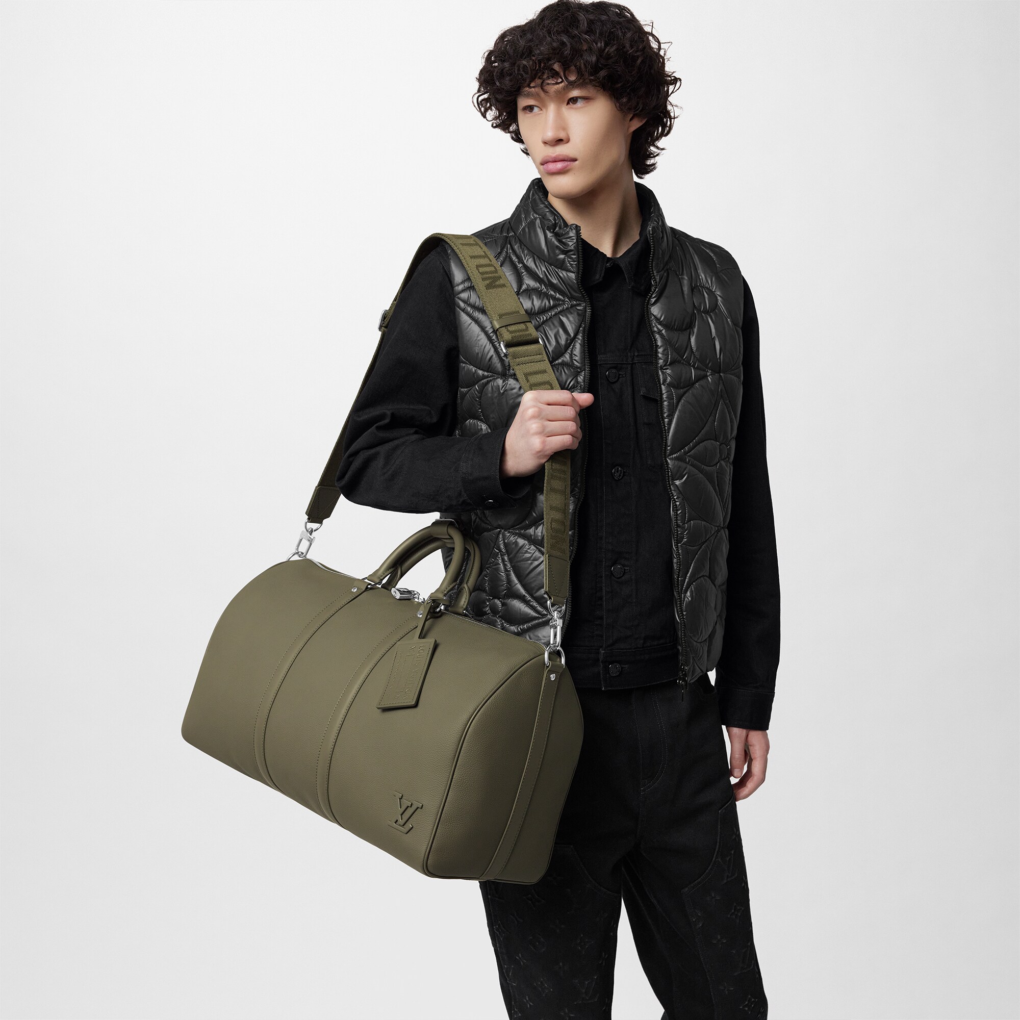 Bolsa de viaje Keepall 50 con bandolera LV Aerogram Hombre Viaje Bolsos de viaje | LOUIS VUITTON (Zoom de producto)