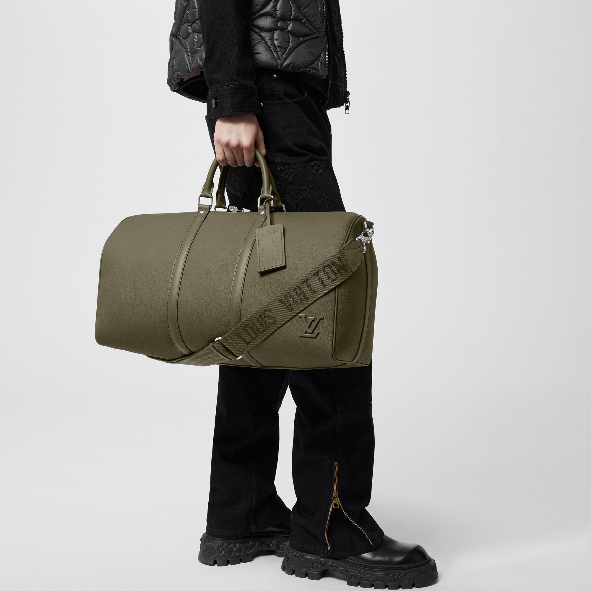 Bolsa de viaje Keepall 50 con bandolera LV Aerogram Hombre Viaje Bolsos de viaje | LOUIS VUITTON (Zoom de producto)