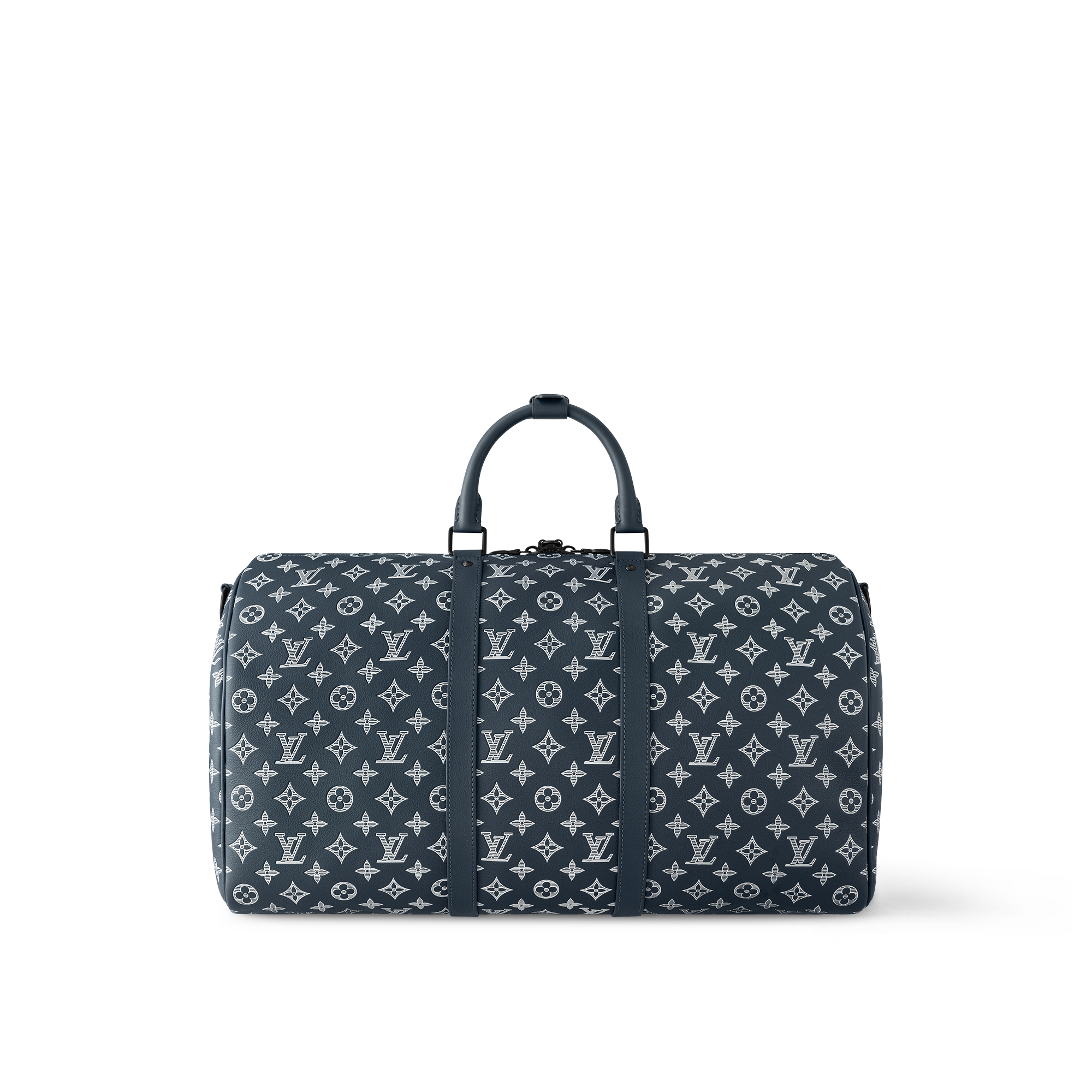 Bolsa de viaje Keepall 50 con bandolera Piel Monogram Shadow  Hombre Discontinued Product Obs 11 | LOUIS VUITTON (Zoom de producto)