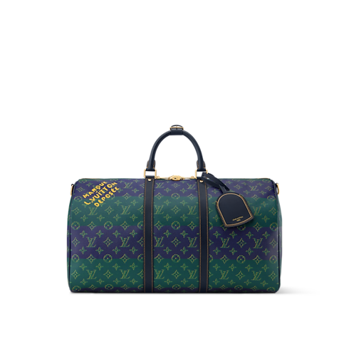Bolsa de viaje Keepall 50 con bandolera Monogram Heritage Hombre Viaje Con ruedas | LOUIS VUITTON (Zoom de producto)