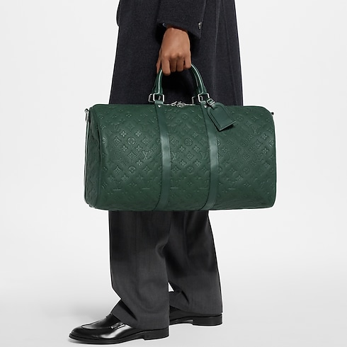 Bolsa de viaje Keepall 50 con bandolera Taurillon Monogram Hombre Viaje Bolsos de viaje | LOUIS VUITTON (Zoom de producto)