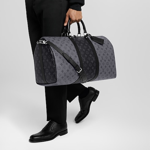 Bolsa de viaje Keepall 50 con bandolera Lona Monogram Eclipse Hombre Viaje Bolsos de viaje | LOUIS VUITTON (Zoom de producto)