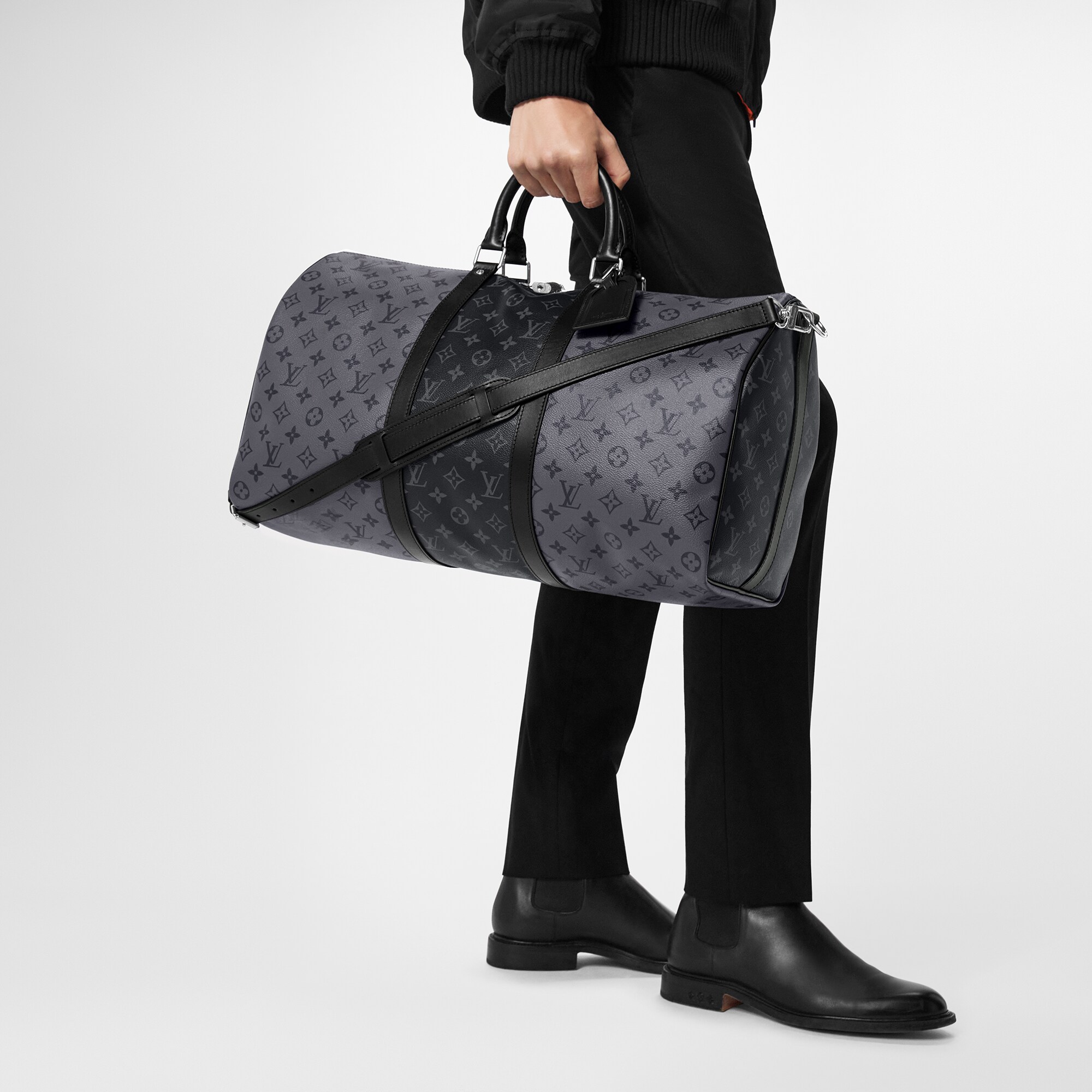 Bolsa de viaje Keepall 50 con bandolera Lona Monogram Eclipse Hombre Viaje Bolsos de viaje | LOUIS VUITTON (Zoom de producto)