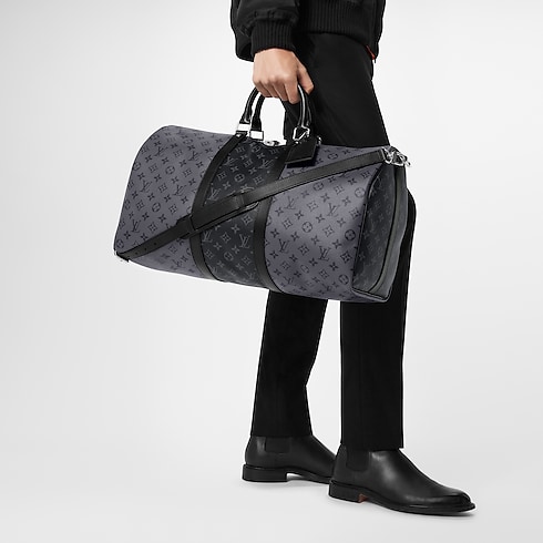Bolsa de viaje Keepall 50 con bandolera Lona Monogram Eclipse Hombre Viaje Bolsos de viaje | LOUIS VUITTON (Zoom de producto)