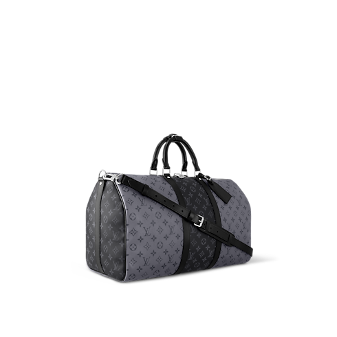 Bolsa de viaje Keepall 50 con bandolera Lona Monogram Eclipse Hombre Viaje Bolsos de viaje | LOUIS VUITTON (Zoom de producto)