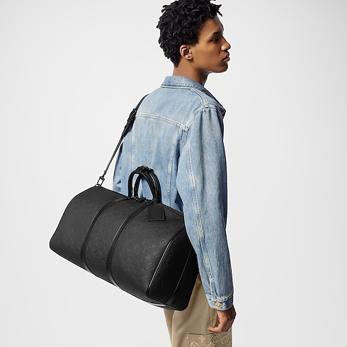 Bolsa de viaje Keepall 50 con bandolera Monogram Piel Taurillon Baúles, Viaje y Hogar Bolsas de Viaje y Maletas con ruedas Bolsos de viaje | LOUIS VUITTON (Zoom de producto)