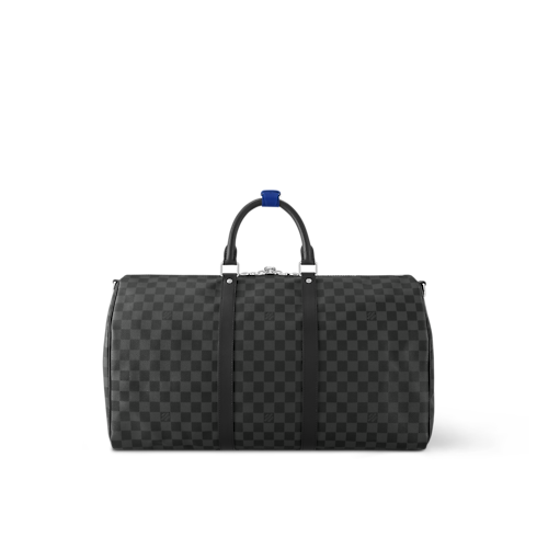 Bolsa de viaje Keepall 50 con bandolera Lona Damier Graphite Bolsos y pequeña marroquinería Bolso de hombre Novedades | LOUIS VUITTON (Zoom de producto)