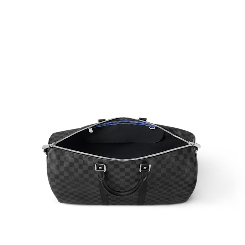 Bolsa de viaje Keepall 50 con bandolera Lona Damier Graphite Bolsos y pequeña marroquinería Bolso de hombre Novedades | LOUIS VUITTON (Zoom de producto)