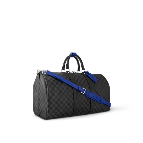 Bolsa de viaje Keepall 50 con bandolera Lona Damier Graphite Bolsos y pequeña marroquinería Bolso de hombre Novedades | LOUIS VUITTON (Zoom de producto)