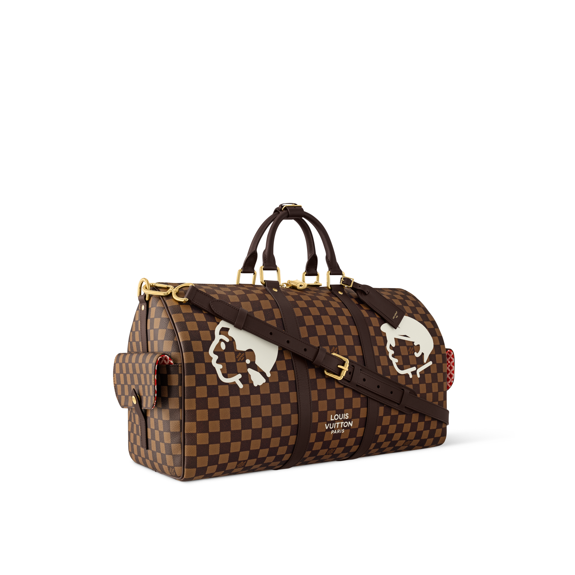 Bolsa de viaje Keepall 50 con bandolera Lona Damier Ebène Bolsos y pequeña marroquinería Bolso de hombre LV Icons | LOUIS VUITTON (Zoom de producto)
