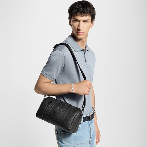 Bolso City Keepall Piel Monogram Shadow Bolsos y pequeña marroquinería Bolso de hombre LV Icons | LOUIS VUITTON (Zoom de producto)