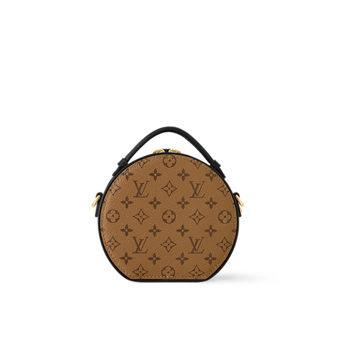 Bolso Mini Boîte Chapeau Lona Monogram Reverse Canvas Mujer Carteras y pequeña marroquinería Carteras con cadena y mini bolsos | LOUIS VUITTON (Zoom de producto)