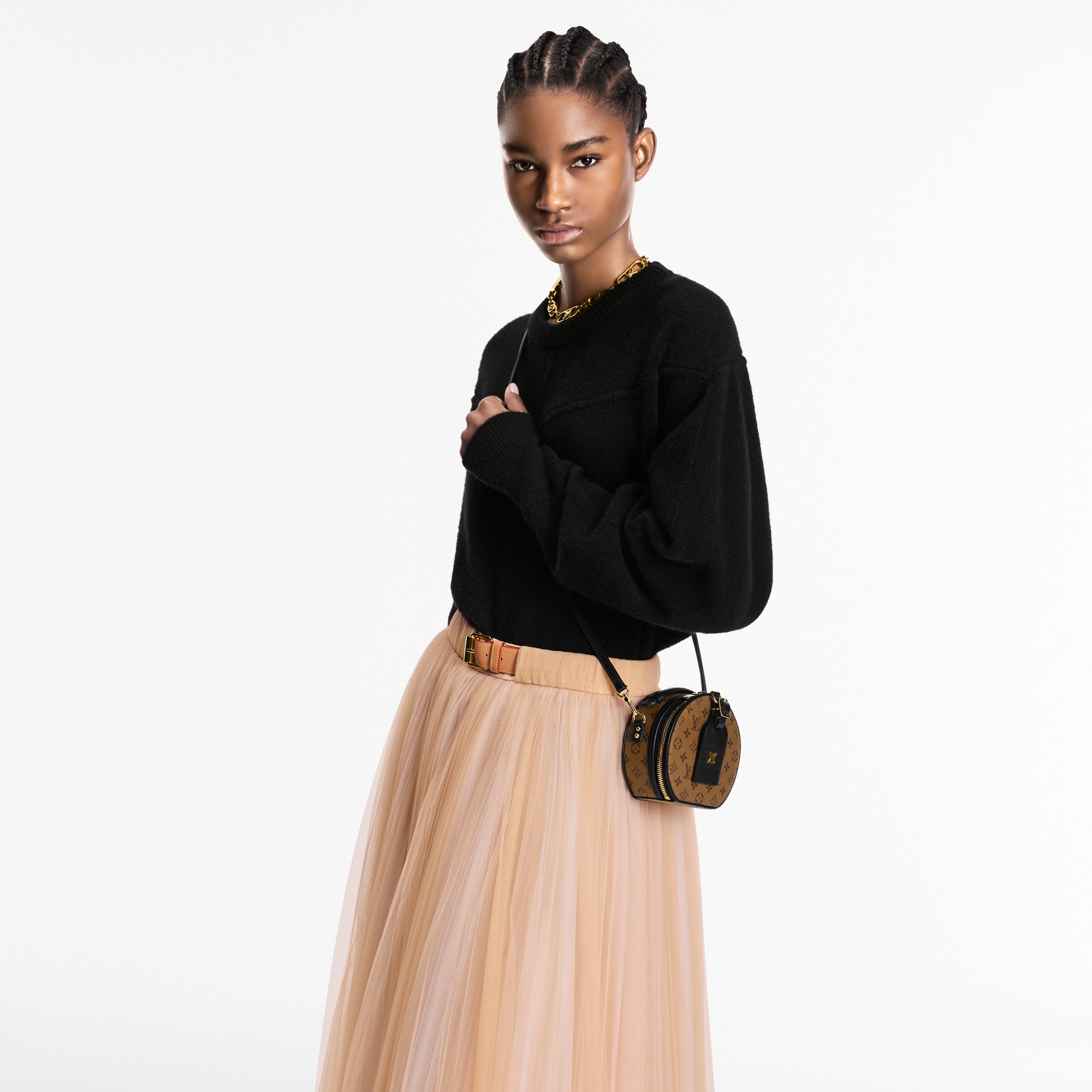 Bolso Mini Boîte Chapeau Lona Monogram Reverse Canvas Mujer Carteras y pequeña marroquinería Carteras con cadena y mini bolsos | LOUIS VUITTON (Zoom de producto)