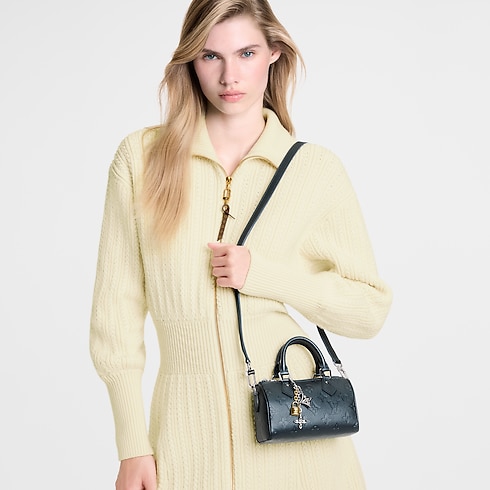 Bolso Nano Speedy Piel Monogram Empreinte Mujer Carteras y pequeña marroquinería Carteras con cadena y mini bolsos | LOUIS VUITTON (Zoom de producto)