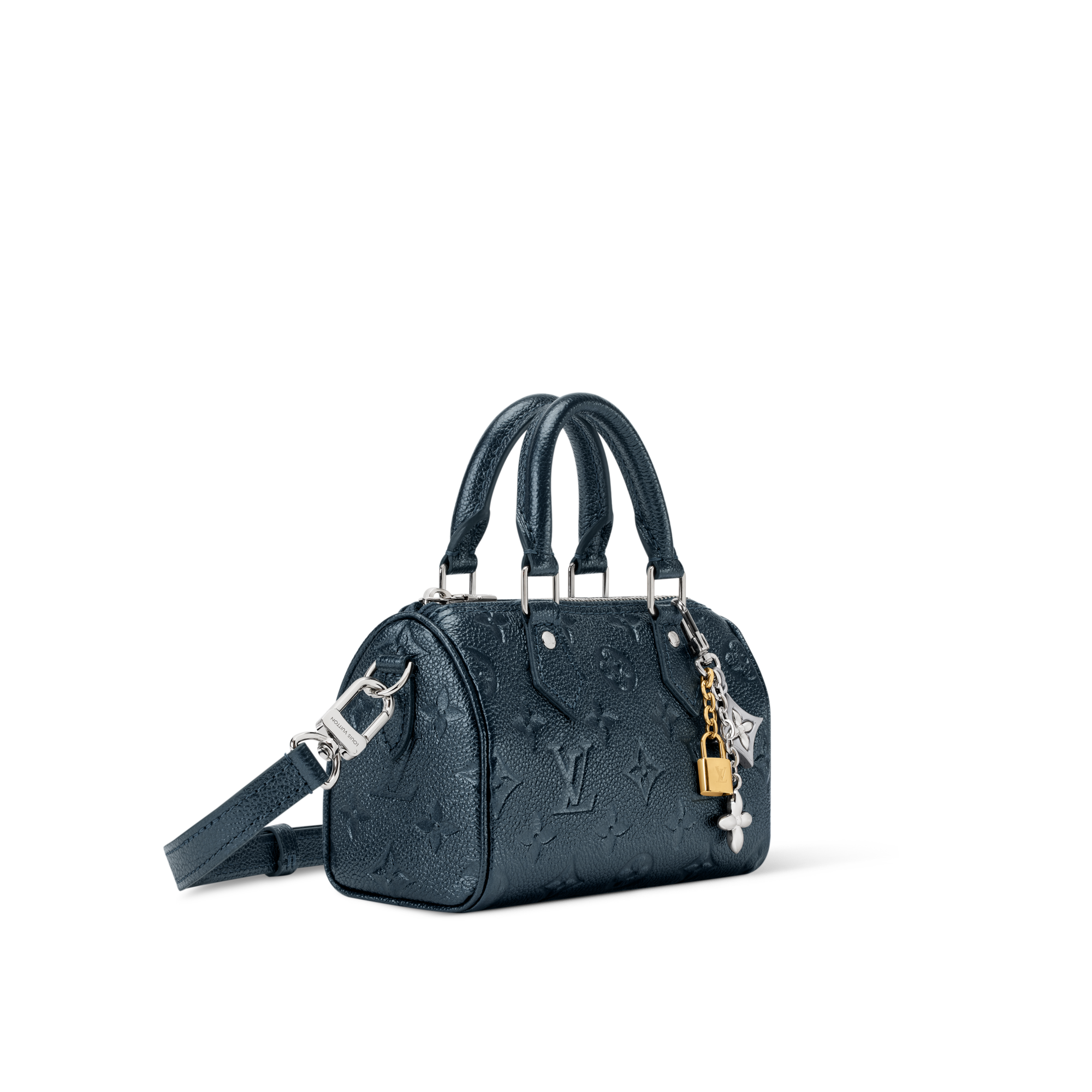 Bolso Nano Speedy Piel Monogram Empreinte Mujer Carteras y pequeña marroquinería Carteras con cadena y mini bolsos | LOUIS VUITTON (Zoom de producto)