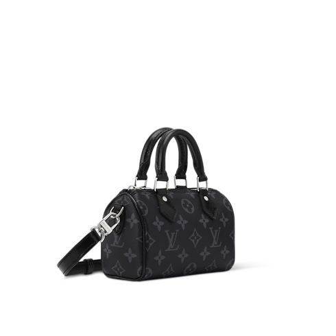 Bolso Nano Speedy Monogram Eclipse Mujer Carteras y pequeña marroquinería Carteras con cadena y mini bolsos | LOUIS VUITTON (Zoom de producto)