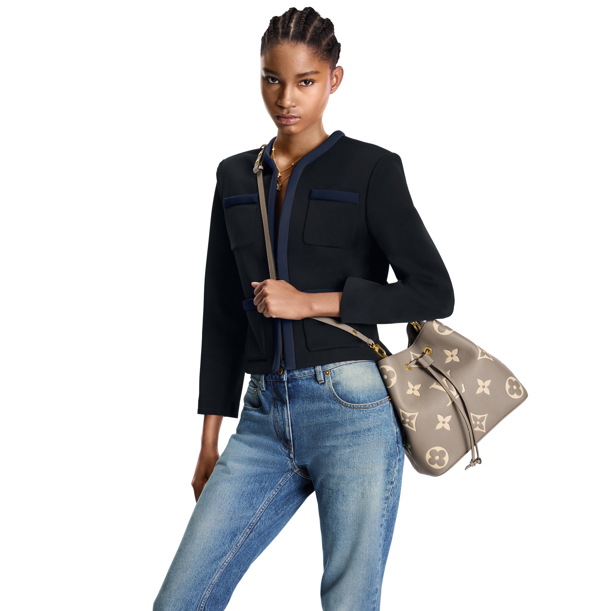 Bolso NéoNoé MM Piel Monogram Empreinte Bicolor Mujer Bolsos Bolsos | LOUIS VUITTON (Zoom de producto)