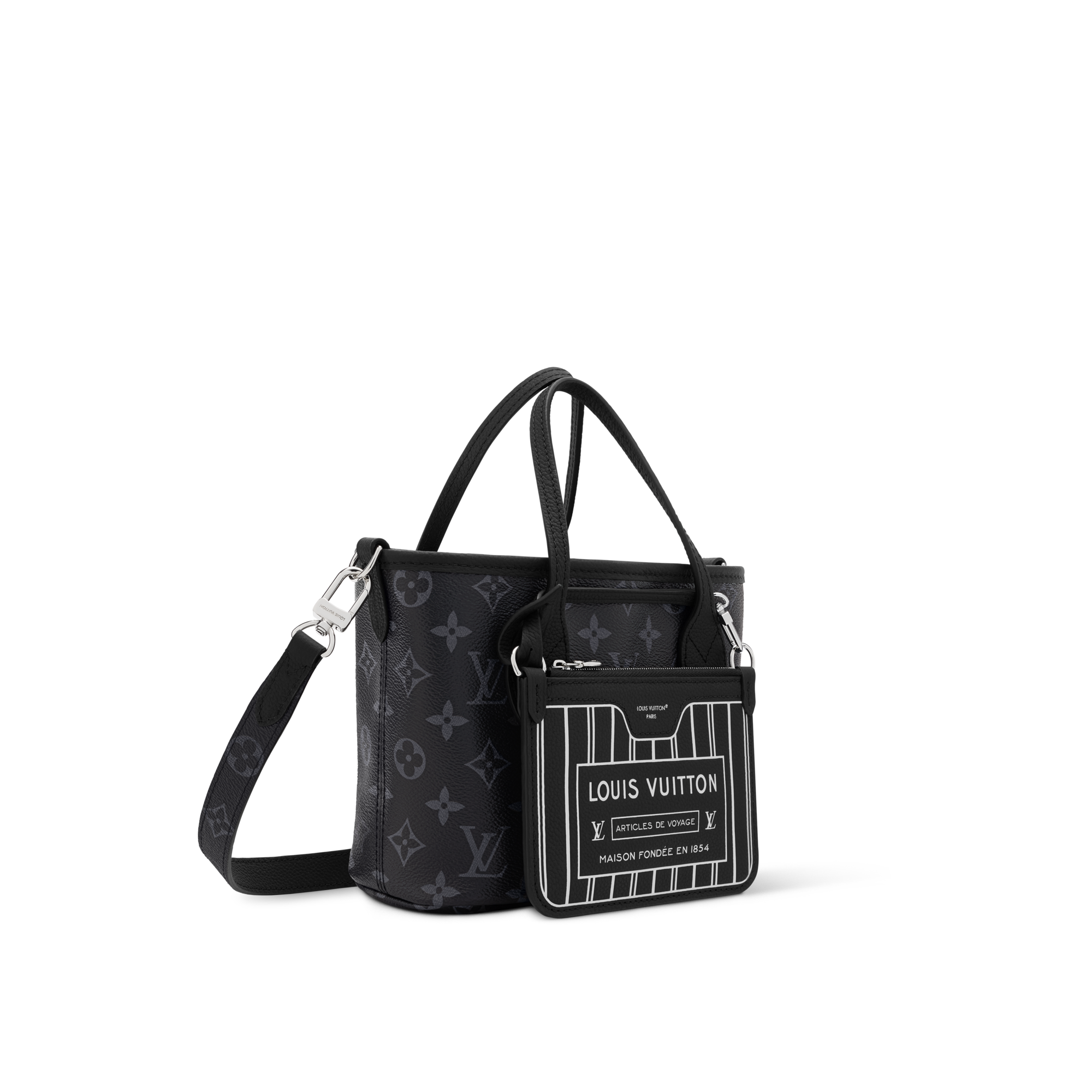 Bolso Neverfull Inside Out BB con bandolera Monogram Eclipse Bolsos y pequeña marroquinería Bolsos de mujer Icónicos Louis Vuitton | LOUIS VUITTON (Zoom de producto)