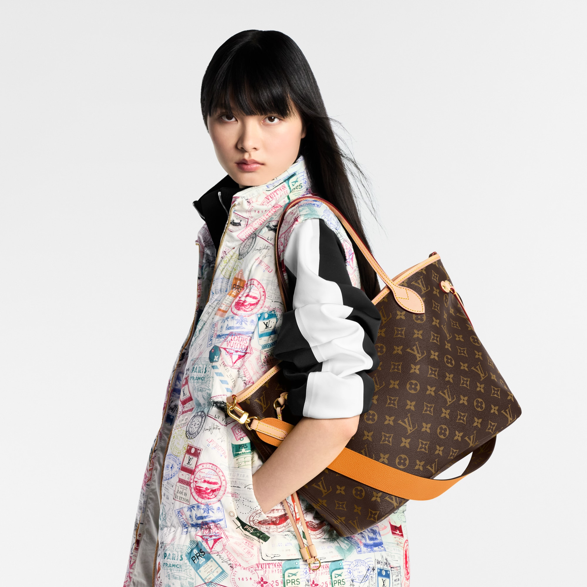 Bolso Neverfull Inside Out MM con bandolera Lona Monogram Bolsos y pequeña marroquinería Bolsos de mujer Icónicos Louis Vuitton | LOUIS VUITTON (Zoom de producto)