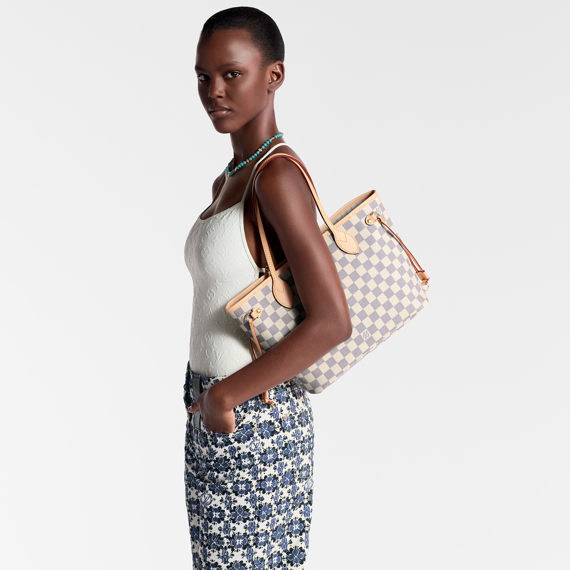 Bolso Neverfull PM Lona Damier Azur Mujer Bolsos Todas las colecciones | LOUIS VUITTON (Zoom de producto)