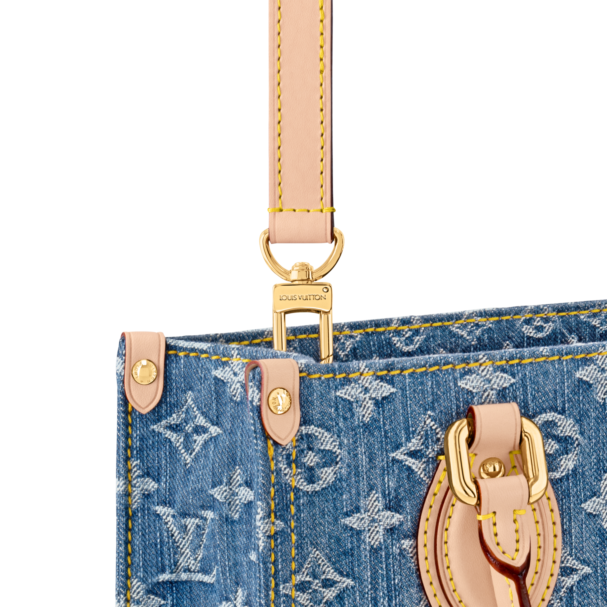 Bolso OnTheGo PM Lona Monogram Denim Bolsos y pequeña marroquinería Bolsos de mujer Icónicos Louis Vuitton | LOUIS VUITTON (Zoom de producto)