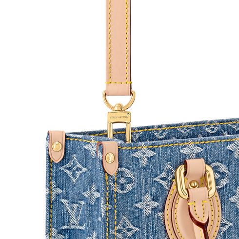 Bolso OnTheGo PM Lona Monogram Denim Bolsos y pequeña marroquinería Bolsos de mujer Icónicos Louis Vuitton | LOUIS VUITTON (Zoom de producto)