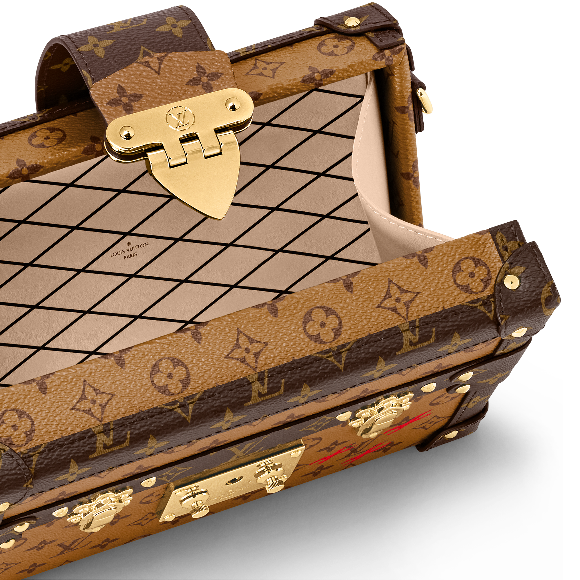 Bolso Petite Malle Lona Monogram Reverse Canvas Mujer Bolsos Bolsos | LOUIS VUITTON (Zoom de producto)
