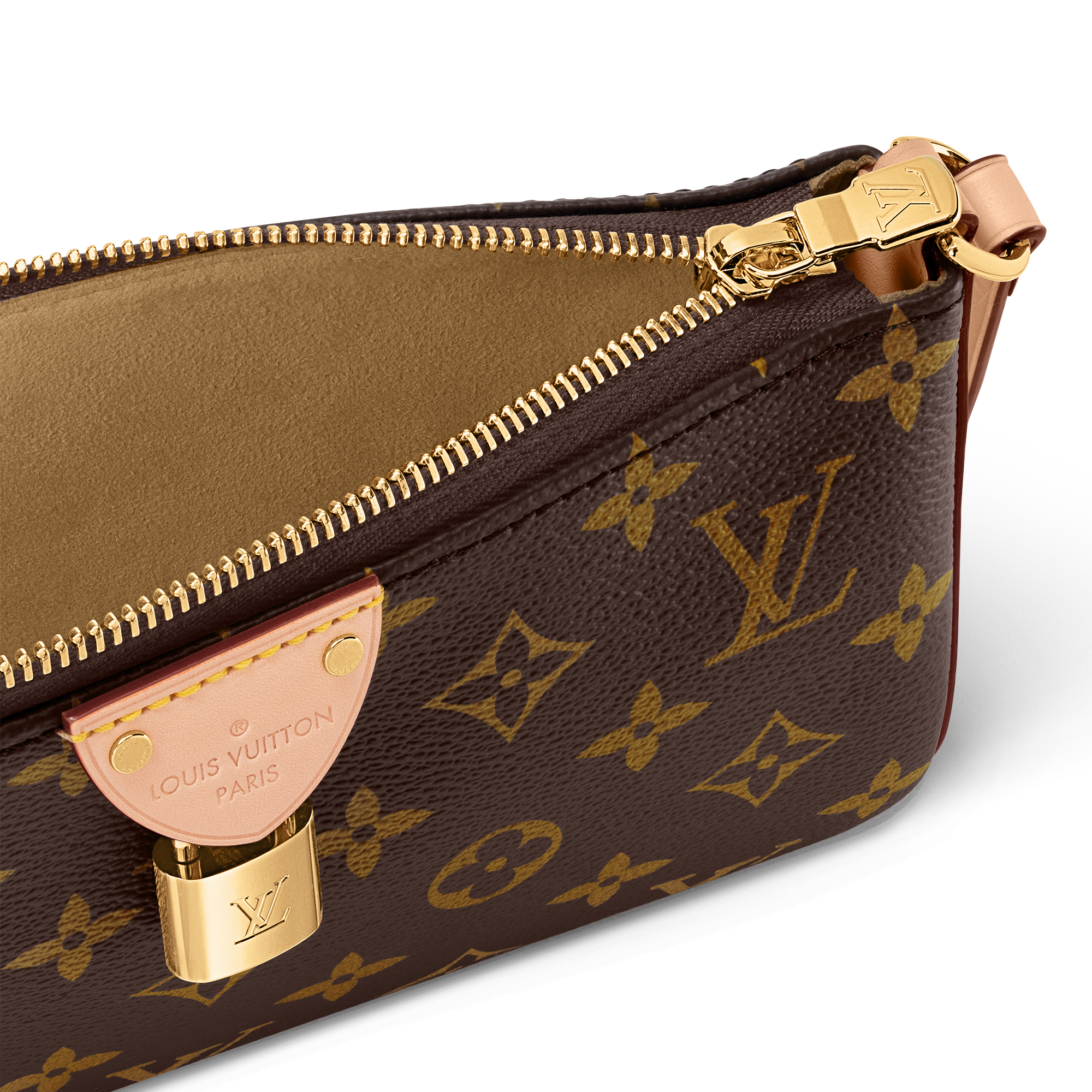 Bolso Pochette Tirette Lona Monogram Mujer Carteras y pequeña marroquinería Carteras con cadena y mini bolsos | LOUIS VUITTON (Zoom de producto)