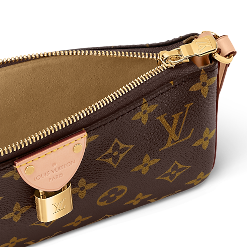 Bolso Pochette Tirette Lona Monogram Mujer Carteras y pequeña marroquinería Carteras con cadena y mini bolsos | LOUIS VUITTON (Zoom de producto)