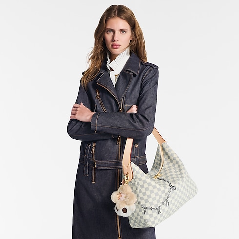 Bolso Slouchy MM Lona Damier Azur Bolsos y pequeña marroquinería Bolsos de mujer Novedades | LOUIS VUITTON (Zoom de producto)