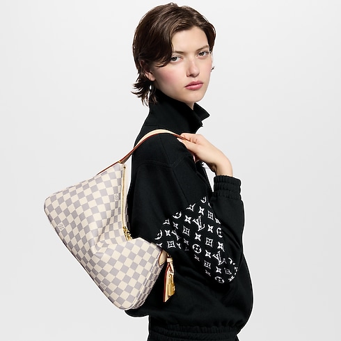 Bolso Slouchy PM Lona Damier Azur Bolsos y pequeña marroquinería Bolsos de mujer Novedades | LOUIS VUITTON (Zoom de producto)