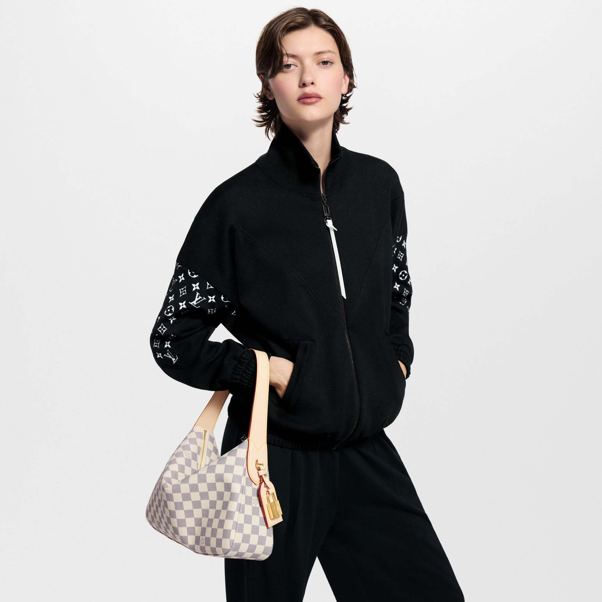 Bolso Slouchy PM Lona Damier Azur Bolsos y pequeña marroquinería Bolsos de mujer Novedades | LOUIS VUITTON (Zoom de producto)
