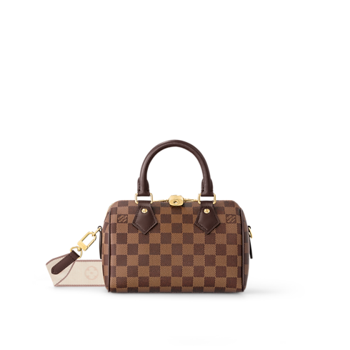 Bolso Speedy 20 con bandolera Lona Damier Ebène Bolsos y pequeña marroquinería Bolsos de mujer Icónicos Louis Vuitton | LOUIS VUITTON (Zoom de producto)