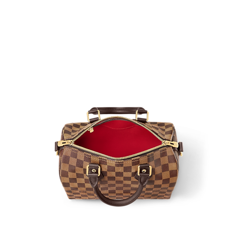 Bolso Speedy 25 con bandolera Lona Damier Ebène Mujer Bolsos Bolsos | LOUIS VUITTON (Zoom de producto)