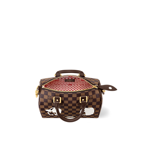 Bolso Speedy 25 con bandolera Lona Damier Ebène Bolsos y pequeña marroquinería Bolso de hombre Novedades | LOUIS VUITTON (Zoom de producto)