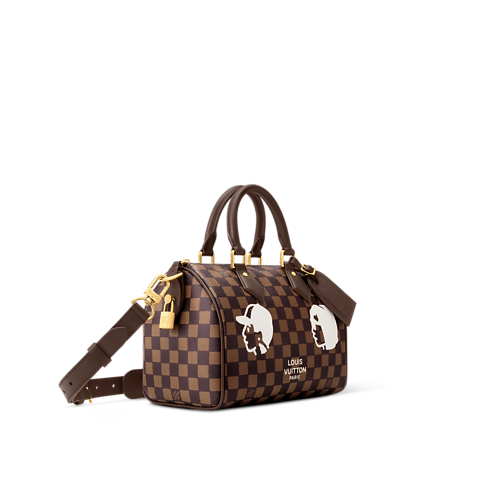 Bolso Speedy 25 con bandolera Lona Damier Ebène Bolsos y pequeña marroquinería Bolso de hombre Novedades | LOUIS VUITTON (Zoom de producto)